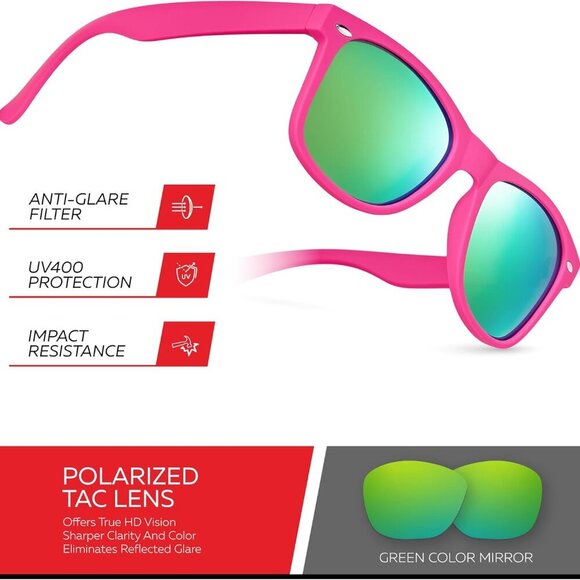 Polarized Sunglasses UVA UVB Protection Unisex Classic Retro Fashion - Picture 3 of 6